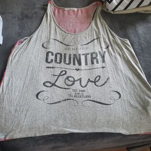 Country love tank top